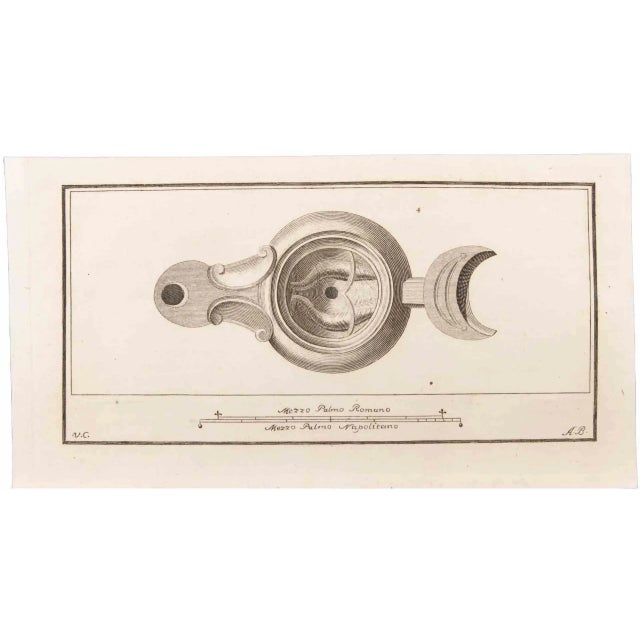 Oil lamp is an etching realized by vincenzo campana (1730-1806). The etching belongs to the print suite “antiquities of...