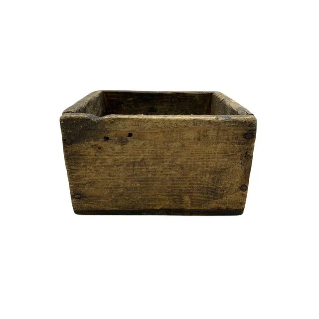Farmhouse Antique Wooden Container For Sale - Image 3 of 5