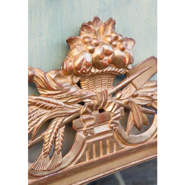 Gold Antique French Louis XVI Style Mirror in Gilded Wood, 1890s For Sale - Image 8 of 9