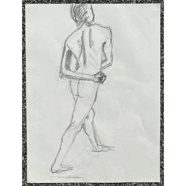 Nude on paper by New York abstract expressionist painter Richard Snyder (born 1951). Unsigned, this will be shipped rolled...