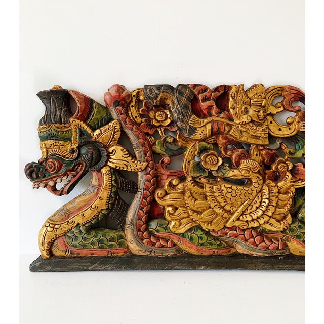 Vintage Thai Wood Carving Wall Art Chairish
