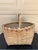 Wood Antique Late 19th Century American Splint Oak Gathering Basket For Sale - Image 7 of 10