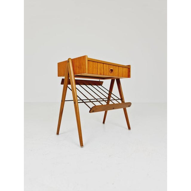 Mid-Century Danish Teak Bedside Table For Sale - Image 6 of 16