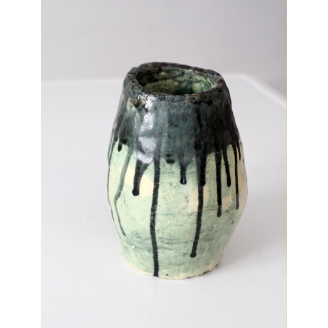 Vintage Handmade Studio Pottery Vase For Sale - Image 14 of 14