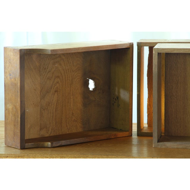 Mid-Century Danish Hand-Crafted Sculptural Oak Desk, 1960s For Sale - Image 12 of 18