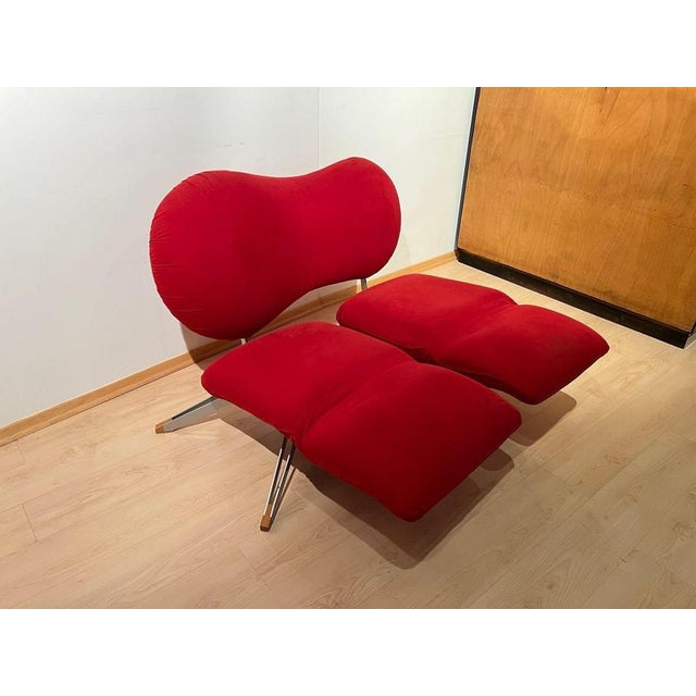 Red Convertible Sofa attributed to Bonaldo, 1980s For Sale - Image 12 of 18