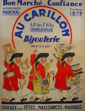Original French Vintage Poster Jewelry Shop C.1920