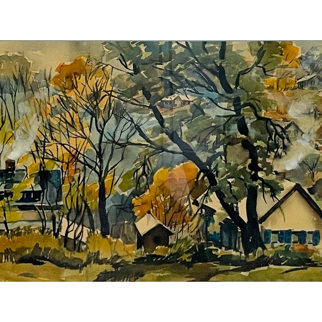 Ruth VanSickle Ford Watercolor Autumn Landscape For Sale In Los Angeles - Image 6 of 6