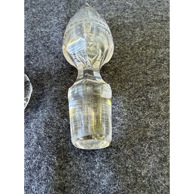 Antique Etched Cut Crystal Decanter For Sale - Image 13 of 18