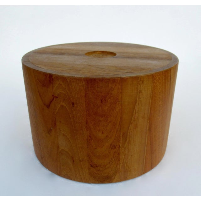 Vintage Mid-Century Modern Jens Quistgaard(Designer) Danish Teak Ice Bucket, for Dansk International(Mfr.) For Sale - Image 10 of 13