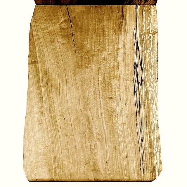 Live Edge Solid Maple Plank Chair - Handcrafted by Montana Rancher For Sale - Image 6 of 10