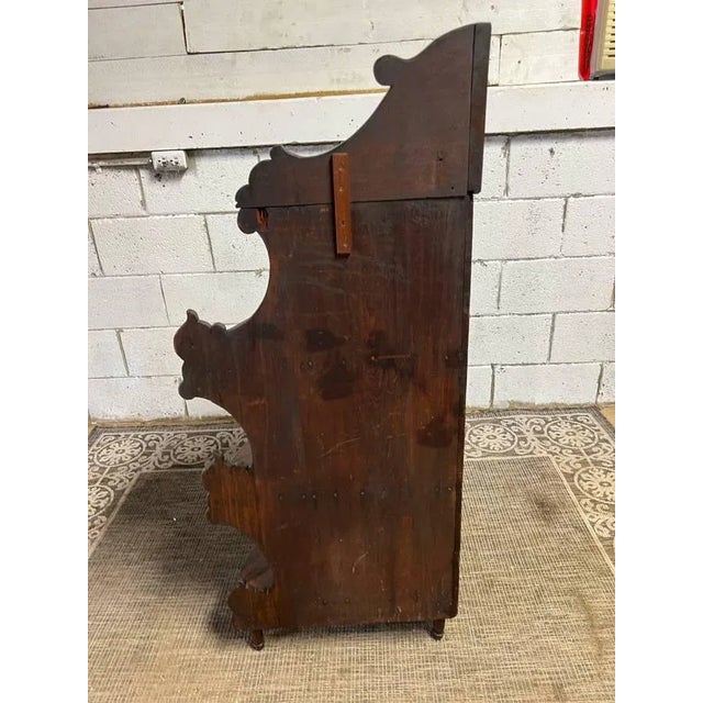 Antique Victorian Style Mahogany 4 Tier Corner Etagere Bookcase For Sale - Image 4 of 12