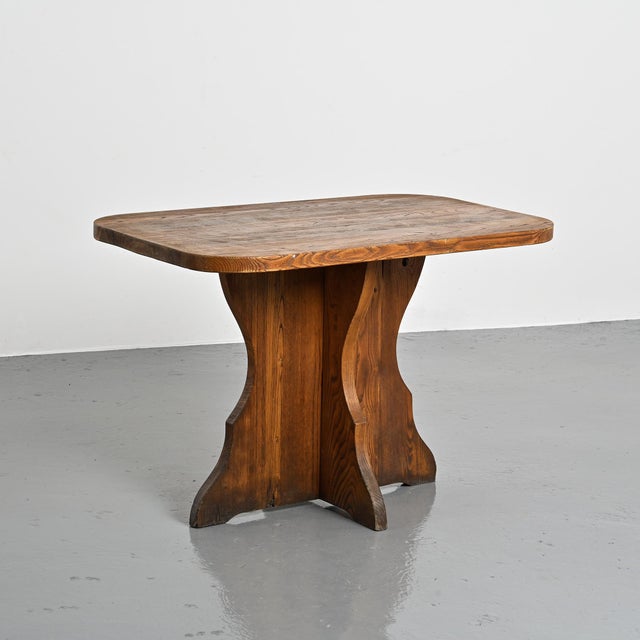 Brown Wood Dining Table, French Alps, 1970 For Sale - Image 8 of 14