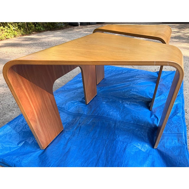 Tan Ekornes Mid Century Modern Side Tables For Sale - Image 8 of 11