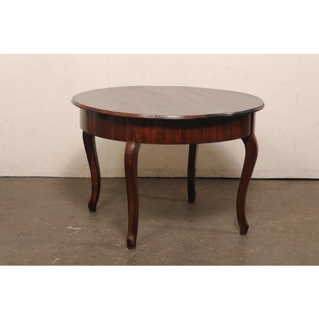 Wood French Provincial Round Table, Mid 20th C. For Sale - Image 7 of 10