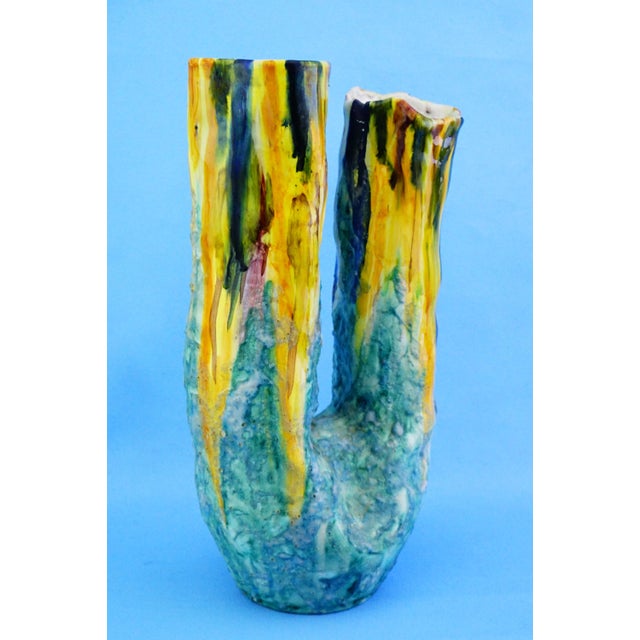 1950s 20th Century Ceramic Vase by G EC Amalfi, Gestione Esercizio Ceramiche attributed to Gambone, 1950s For Sale - Image 5 of 18