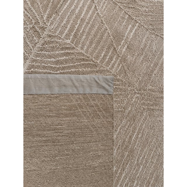 Textile Rh Varusha Wool & Silk Rug – 12' × 15' Wheat | 100 Tibetan Knots Per Square Inch | Made in Nepal For Sale - Image 7 of 18