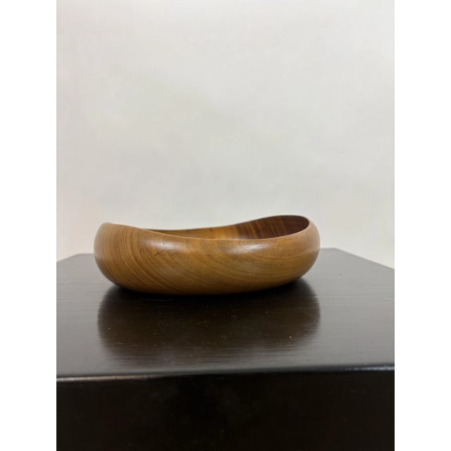 1960s Handmade Teak Bowl, Westphalia, Germany, 1960s For Sale - Image 5 of 10