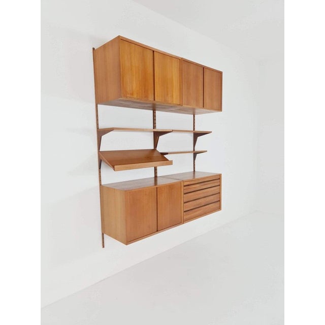 Mid-Century Danish Teak Wall Unit with Records Cabinet and Magazine Rack by Poul Cadovius for Cado, 1960s For Sale - Image 9 of 11