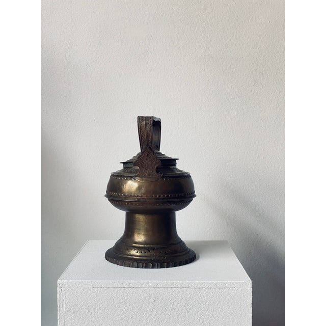 Antique 19th Century Brass Kendi Kettle, Minangkabau, West Sumatra, Indonesia For Sale - Image 6 of 13