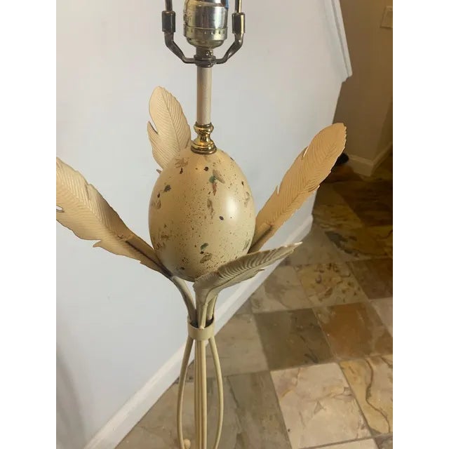 1950s Mid Century Modern Torchiere Floor Lamp with Original Shade For Sale - Image 5 of 11