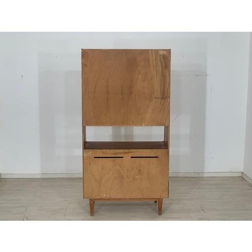 Brown Vintage Linen Closet Wardrobe from Hellerau For Sale - Image 8 of 10