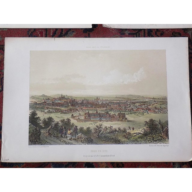 Antique Folio Size 19th Century Lithograph Views of Paris, France - Set of 5 For Sale In Cincinnati - Image 6 of 8