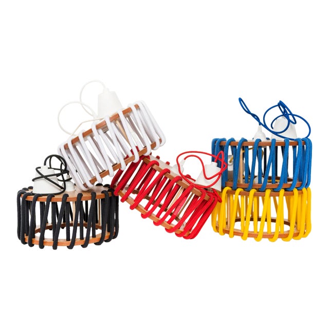 Red Macaron Pendant Lamp by Silvia Ceñal for Emko For Sale