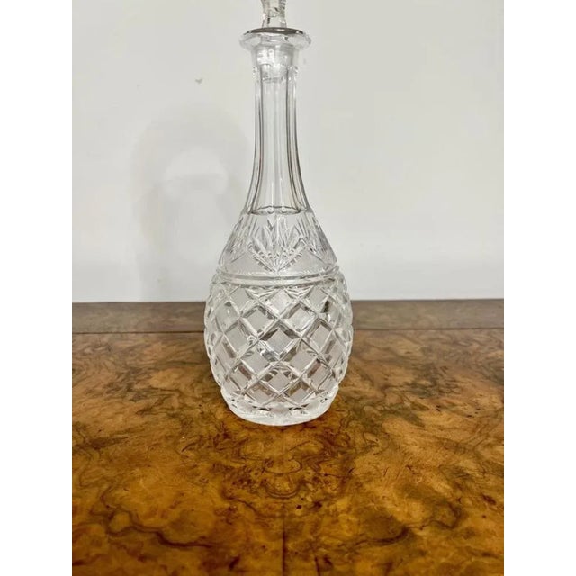 Antique Cut Glass Decanter, 1900 For Sale - Image 3 of 5