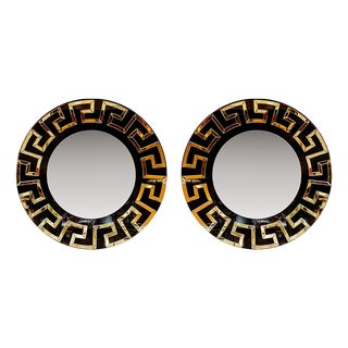 Round Decorative Mirrors, Set of 2 For Sale