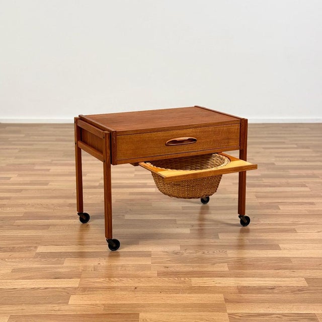 Vintage Danish Side Table in Teak, 1950s For Sale - Image 3 of 9