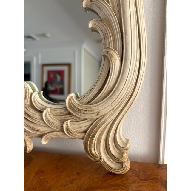 Vintage Serge Roche Style Small Wall Mirror For Sale In New York - Image 6 of 7