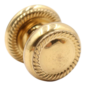 Traditional 1.375 In. Rope Brass Drawer Cabinet Knob