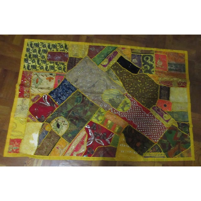 This is an AMAZING handmade patchwork quilt from Jerusalem. The quilt is 36 inches x 24 inches rectangular and is made to...
