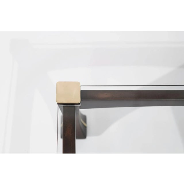 Brown Luciano Frigerio Mahogany and Brass "Ussaro" Coffee Table, C. 1970s For Sale - Image 8 of 11