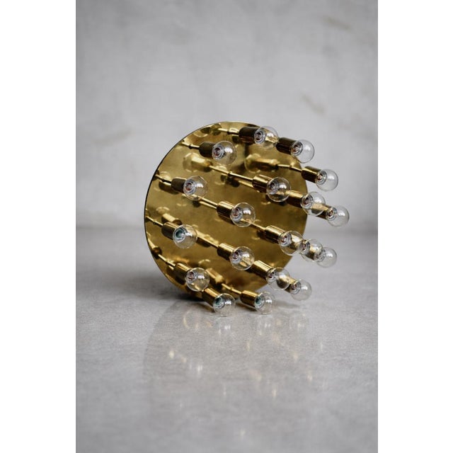 Gold Mid-Century Modern German Atomic Brass Ceiling Lamp from Cosack Leuchten, 1960s For Sale - Image 8 of 18