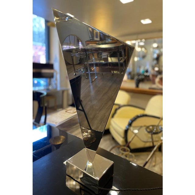 Table Lamp by Giovanni Banci in Aluminum and Opaline Glass, 1970s For Sale - Image 11 of 13