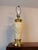 Vintage Hollywood Regency Brass & Cream Ceramic Drape Table Lamps - A Pair For Sale - Image 12 of 12
