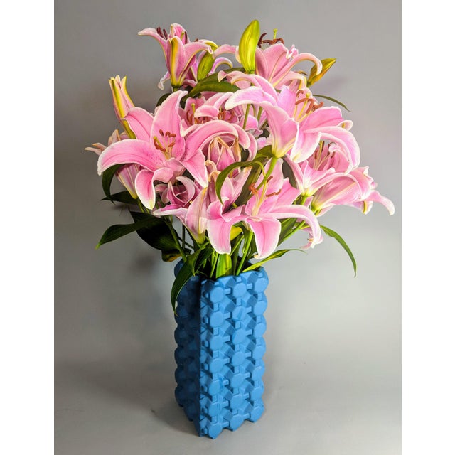 Ceramic Tom Dixon Grid Vase For Sale - Image 7 of 13
