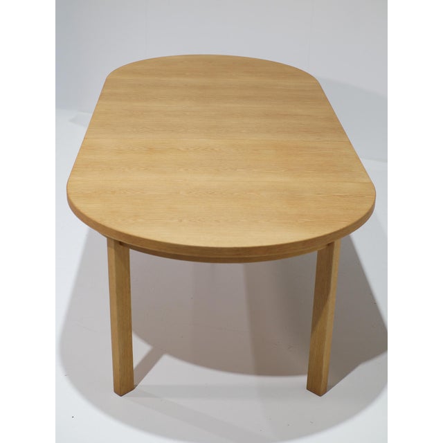 Beige Extendable Round Dining Table in Oak by Sorø, Denmark, 1960s For Sale - Image 8 of 15