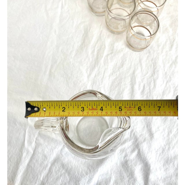 1940s Vintage Bartlett Collins Grapevine Juice Pitcher and Glasses - 7 Pieces For Sale - Image 5 of 13