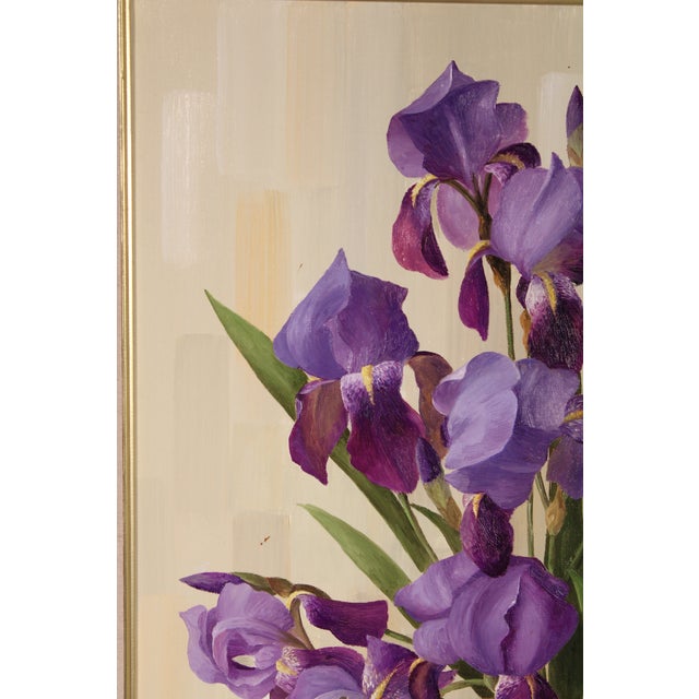 Purple Still Life Painting by French / American Artist Elizabeth Rouviere (1908-1994) For Sale - Image 8 of 12