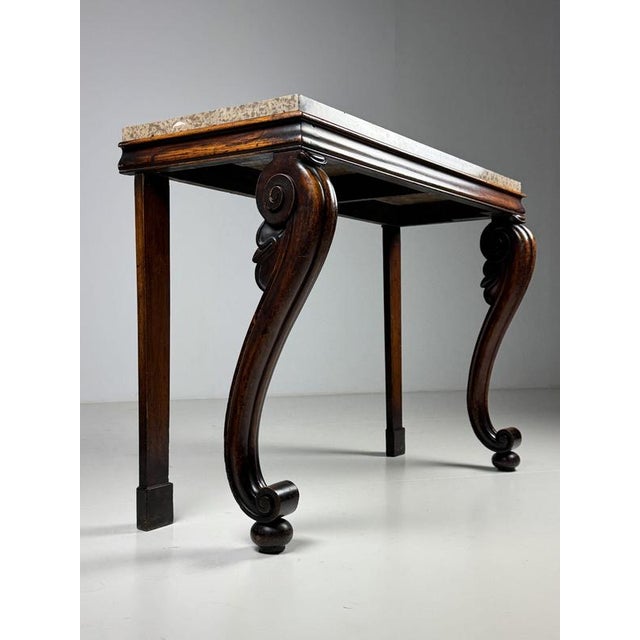 Stone English Console Table with Marble For Sale - Image 7 of 18
