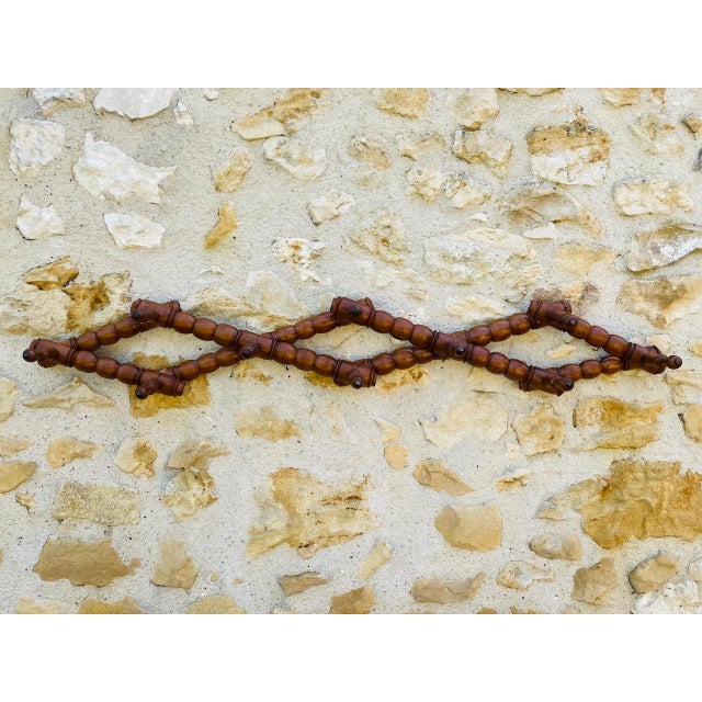Antique Wall Mounted Turned Wood Folding Coat Rack, 1890s For Sale - Image 15 of 18