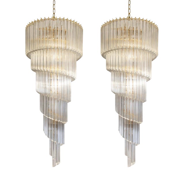 Vintage Murano Chandeliers, 1990s, Set of 2 For Sale