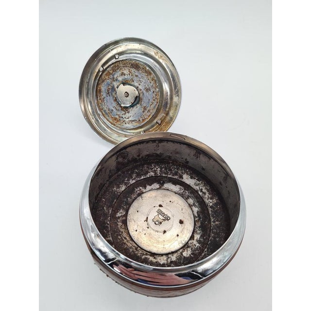 Vintage Erhard Ashtray in Chrome and Leather, 1950s For Sale - Image 9 of 10