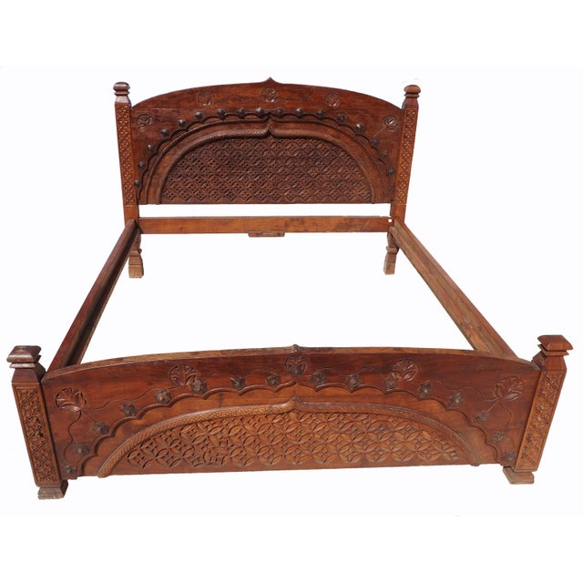 Vintage Double Bed, Swat-Tal, Pakistan, 1950s For Sale - Image 3 of 17