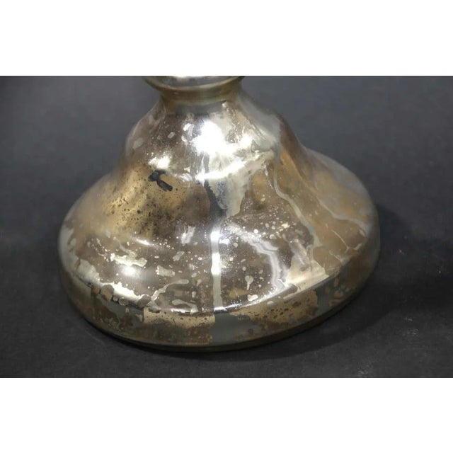 Silvered Mercury Glass Candlesticks - A Pair For Sale In Palm Springs - Image 6 of 10