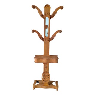 Victorian Oak Hall Stand, 1890s For Sale