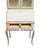 Ethan Allen Country French Collection Off White 32" Secretary Desk W. Display Hutch - Hand Painted Accents 26-9204 / 26-9205 For Sale - Image 10 of 18